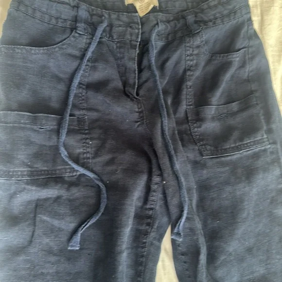 Workshop Andrea Jovine Navy Linen Pants - Picture 4 of 6